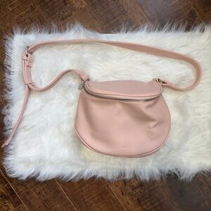Colab Vegan Leather Crossbody Bag Light Pink Handbag Purse Adjustable Strap